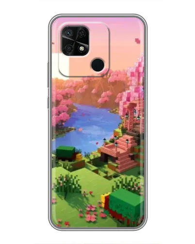 Чехол для Xiaomi Redmi 10C с картинкой «Розовое дерево Minecraft»