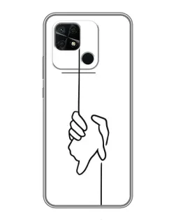 Чехол для Xiaomi Redmi 10C с картинкой «Рука держит»