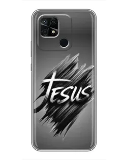 Чехол для Xiaomi Redmi 10C с картинкой «Надпись Jesus Graffiti»