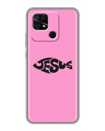Чехол для Xiaomi Redmi 10C с картинкой «Розовый символ Jesus» Чехол для Xiaomi Redmi 10C с картинкой «Розовый символ Jesus»