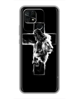 Чохол для Xiaomi Redmi 10C з картинкою «Сяючий хрест Jesus»