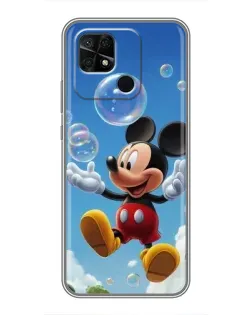 Чехол для Xiaomi Redmi 10C с картинкой «Mickey и мыльные пузыри»