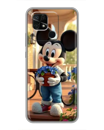 Чехол для Xiaomi Redmi 10C с картинкой «Микки садовод»