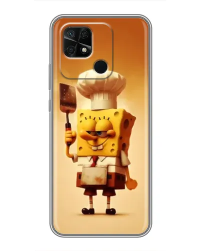 Чехол для Xiaomi Redmi 10C с картинкой «Губка Боб повар»
