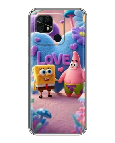 Чехол для Xiaomi Redmi 10C с картинкой «Губка Боб Патрик»