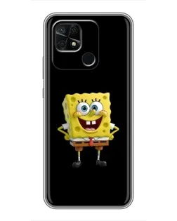 Чехол для Xiaomi Redmi 10C с картинкой «Классический Губка Боб»