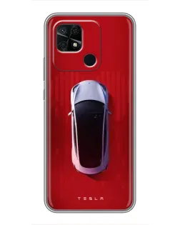 Чехол для Xiaomi Redmi 10C с картинкой «Tesla Top View» Чехол для Xiaomi Redmi 10C с картинкой «Tesla Top View»