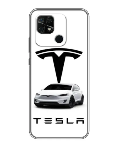 Чехол для Xiaomi Redmi 10C с картинкой «Tesla White Style»