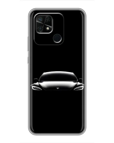 Чехол для Xiaomi Redmi 10C с картинкой «Фары Tesla Night»