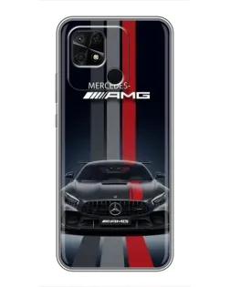 Чехол для Xiaomi Redmi 10C с картинкой «Mercedes — белый карбон» Чехол для Xiaomi Redmi 10C с картинкой «Mercedes — белый карбон»