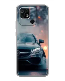 Чехол для Xiaomi Redmi 10C с картинкой «Mercedes — ночной город» Чехол для Xiaomi Redmi 10C с картинкой «Mercedes — ночной город»