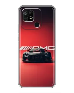 Чехол для Xiaomi Redmi 10C с картинкой «Mercedes AMG — красная линия»
