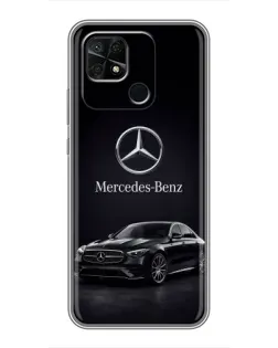 Чехол для Xiaomi Redmi 10C с картинкой «Mercedes — решетка радиатора»