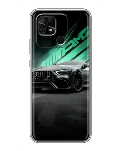 Чехол для Xiaomi Redmi 10C с картинкой «Темный Mercedes AMG»