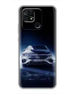 Чехол для Xiaomi Redmi 10C с картинкой «Ночной Mercedes EQ»