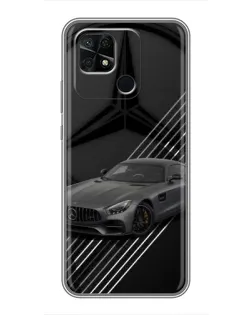 Чехол для Xiaomi Redmi 10C с картинкой «Mercedes AMG — графика»