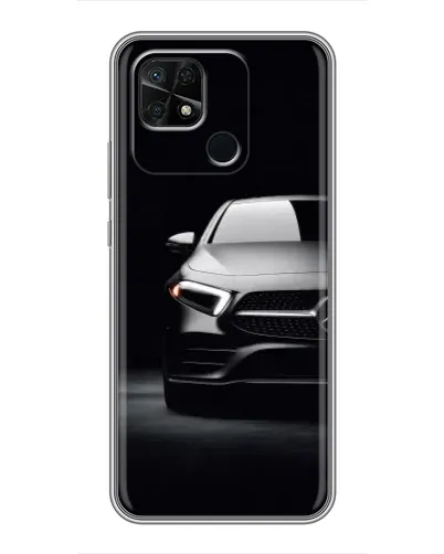 Чехол для Xiaomi Redmi 10C с картинкой «Свет фар Mercedes»