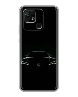 Чохол для Xiaomi Redmi 10C з картинкою «Mercedes — силует авто»