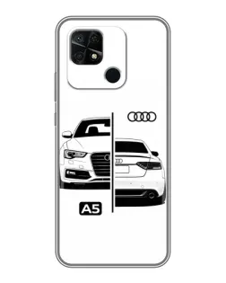 Чехол для Xiaomi Redmi 10C с картинкой «Audi — контрастный дизайн»