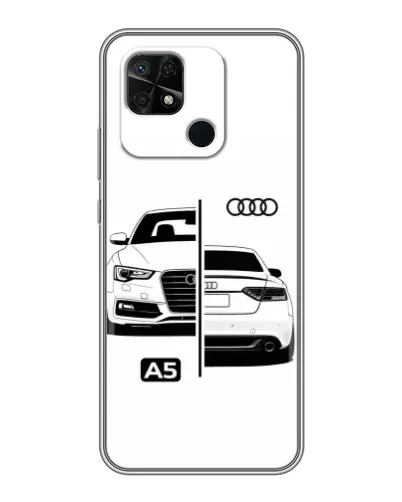 Чехол для Xiaomi Redmi 10C с картинкой «Audi — контрастный дизайн»