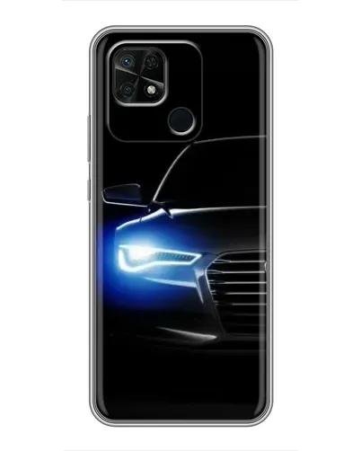 Чехол для Xiaomi Redmi 10C с картинкой «Неоновый взгляд Audi»