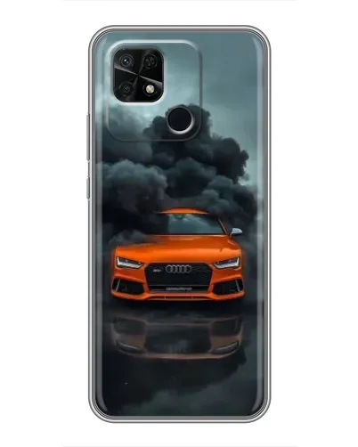 Чехол для Xiaomi Redmi 10C с картинкой «Audi в облаках дыма»