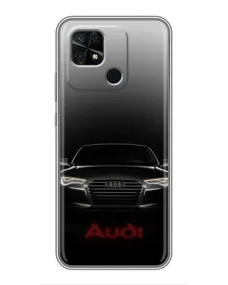Чехол для Xiaomi Redmi 10C с картинкой «Audi — градиентный контур»