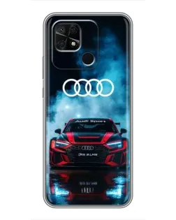 Чехол для Xiaomi Redmi 10C с картинкой «Audi Sport — неон»