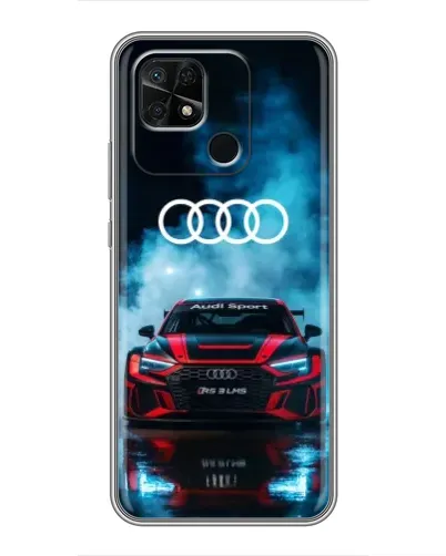 Чехол для Xiaomi Redmi 10C с картинкой «Audi Sport — неон»
