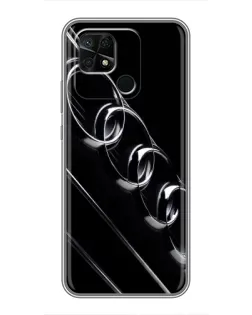 Чехол для Xiaomi Redmi 10C с картинкой «Audi — абстрактные кольца»
