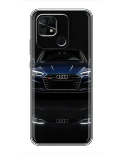 Чехол для Xiaomi Redmi 10C с картинкой «Audi — ночное отражение»