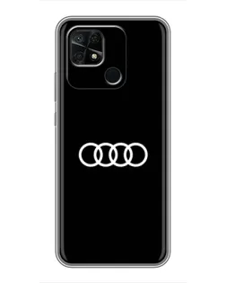 Чехол для Xiaomi Redmi 10C с картинкой «Audi White Logo»