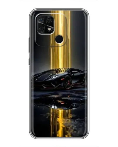 Чехол для Xiaomi Redmi 10C с картинкой «Ночной Lamborghini драйв»