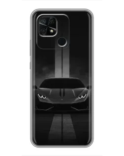 Чехол для Xiaomi Redmi 10C с картинкой «Lamborghini симметрия дорог»