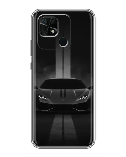 Чехол для Xiaomi Redmi 10C с картинкой «Lamborghini симметрия дорог»