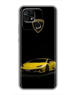Чехол для Xiaomi Redmi 10C с картинкой «Lamborghini желтый акцент»