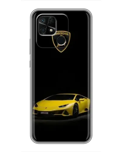 Чехол для Xiaomi Redmi 10C с картинкой «Lamborghini желтый акцент»