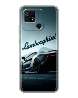 Чехол для Xiaomi Redmi 10C с картинкой «Классическая надпись Lamborghini»