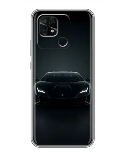 Чехол для Xiaomi Redmi 10C с картинкой «Черный Lamborghini Aventador»