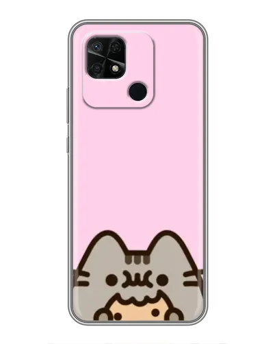 Чехол для Xiaomi Redmi 10C с картинкой «Pusheen и печенье»