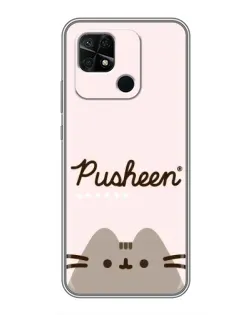 Чехол для Xiaomi Redmi 10C с картинкой «Pusheen логотип»