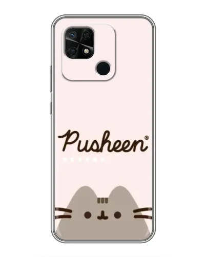 Чехол для Xiaomi Redmi 10C с картинкой «Pusheen логотип»