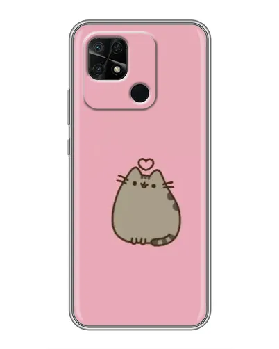 Чехол для Xiaomi Redmi 10C с картинкой «Pusheen сердце»