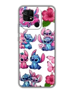 Чохол для Xiaomi Redmi 10C з картинкою «Стікери Stitch та Angel»