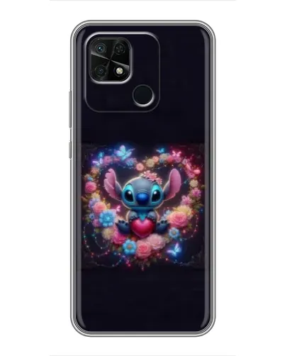 Чохол для Xiaomi Redmi 10C з картинкою «Stitch у квітах» Чохол для Xiaomi Redmi 10C з картинкою «Stitch у квітах»