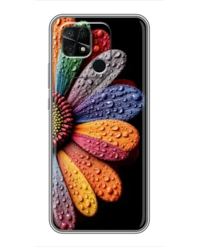 Чохол для Xiaomi Redmi 10C з картинкою «Райдужна квітка»
