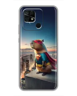 Чохол для Xiaomi Redmi 10C з картинкою «Капі-мен супергерой»