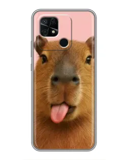 Чохол для Xiaomi Redmi 10C з картинкою «Капібара з язиком»