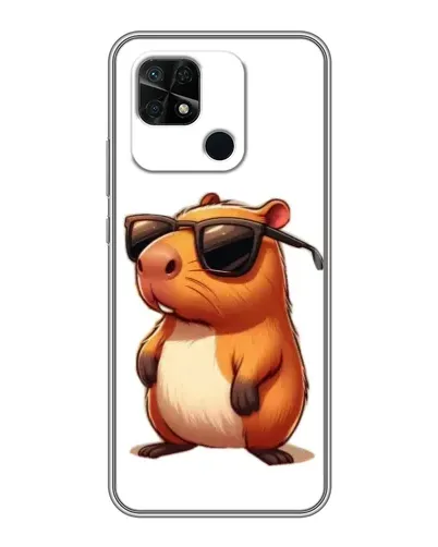 Чохол для Xiaomi Redmi 10C з картинкою «Капібара в окулярах»