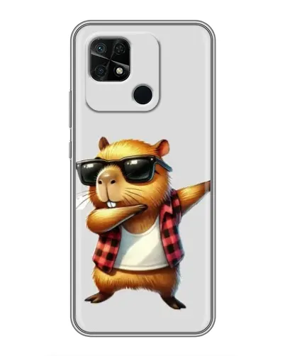 Чохол для Xiaomi Redmi 10C з картинкою «Капібара репер даб»